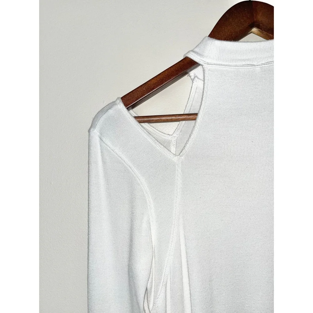 FREE PEOPLE Downtown Girl Cutout‎ Tunic Ivory Long Sleeve | Small